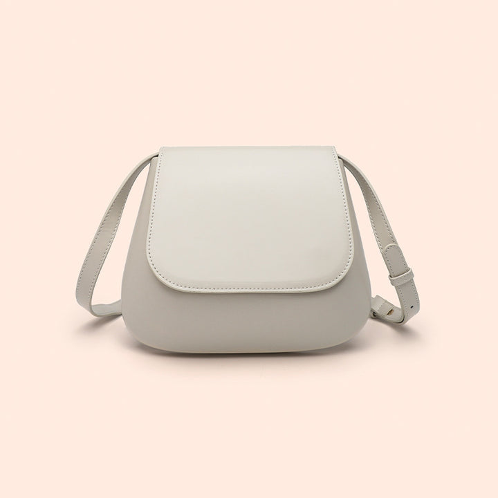 Women's Vegan Leather Crossbody Bag Saddle – Satchel Adjustable Strap