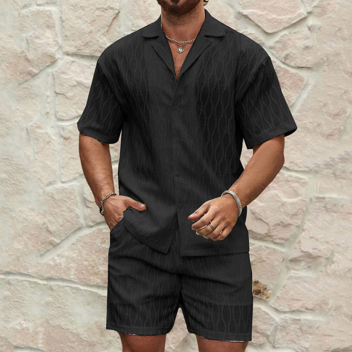 Men's Two Piece Set – Summer Shirt & Shorts | Breathable Casual
