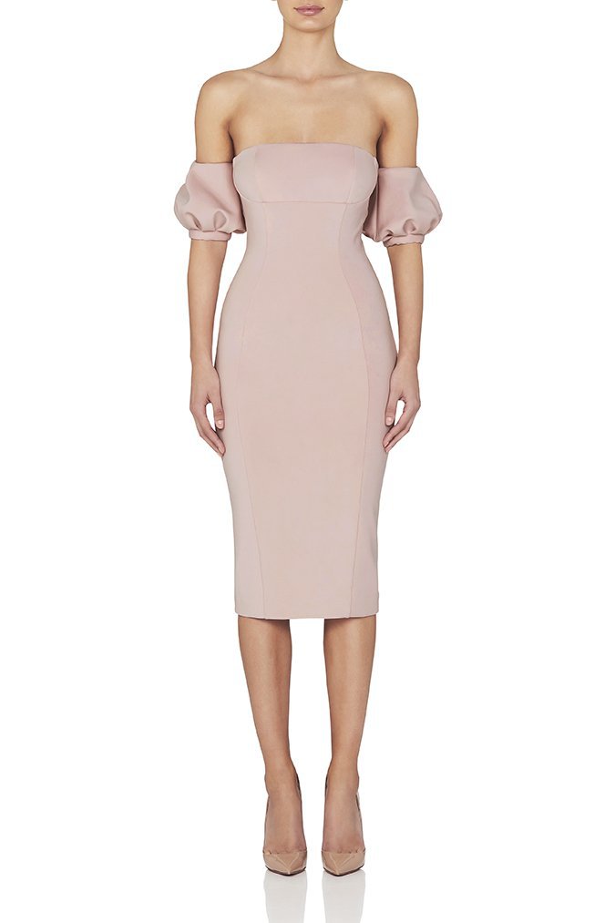 Bubble Sleeve Dress – Structured Volume Silhouette