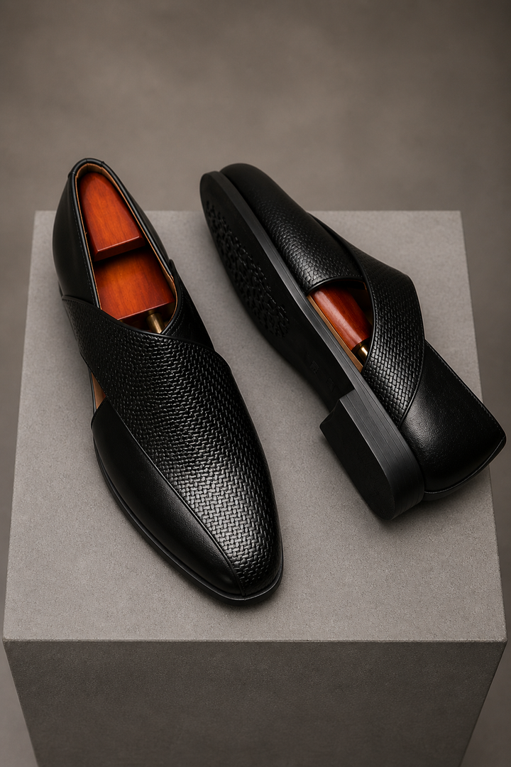 Men's Leather Sandals – Slip-On Fisherman Cross Strap Style