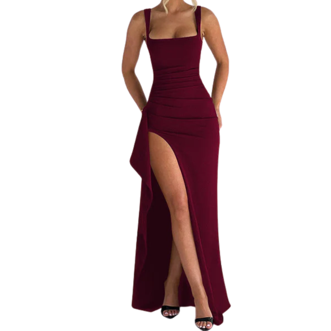 Satin Slip Backless Maxi Dress – Open Back Full Length