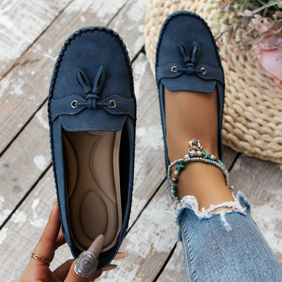 Women's Flat Loafers Round Toe Non-Slip Sole – Soft Comfortable Everyday