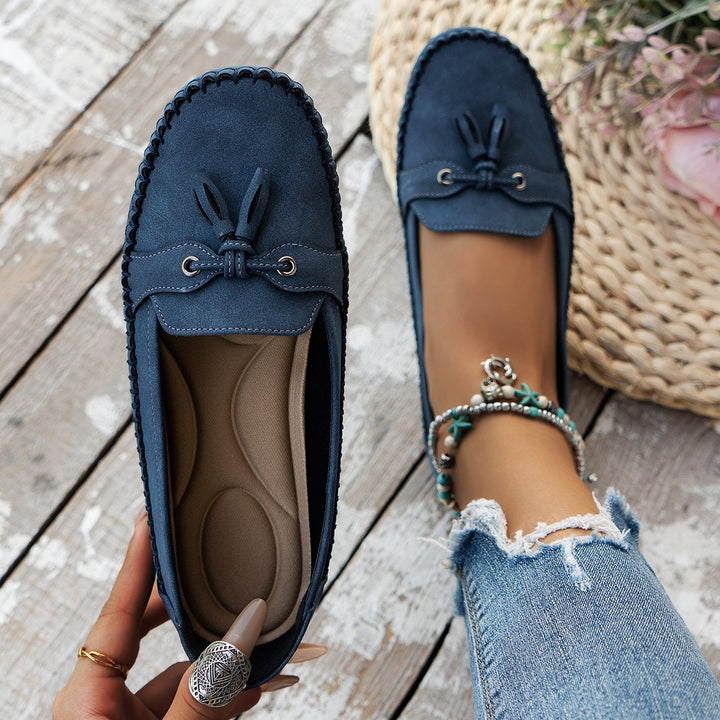 Women's Flat Loafers Round Toe Non-Slip Sole – Soft Comfortable Everyday