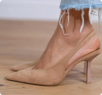 Printed Slingback Stiletto Heels – Pointed Toe Women's Shoes
