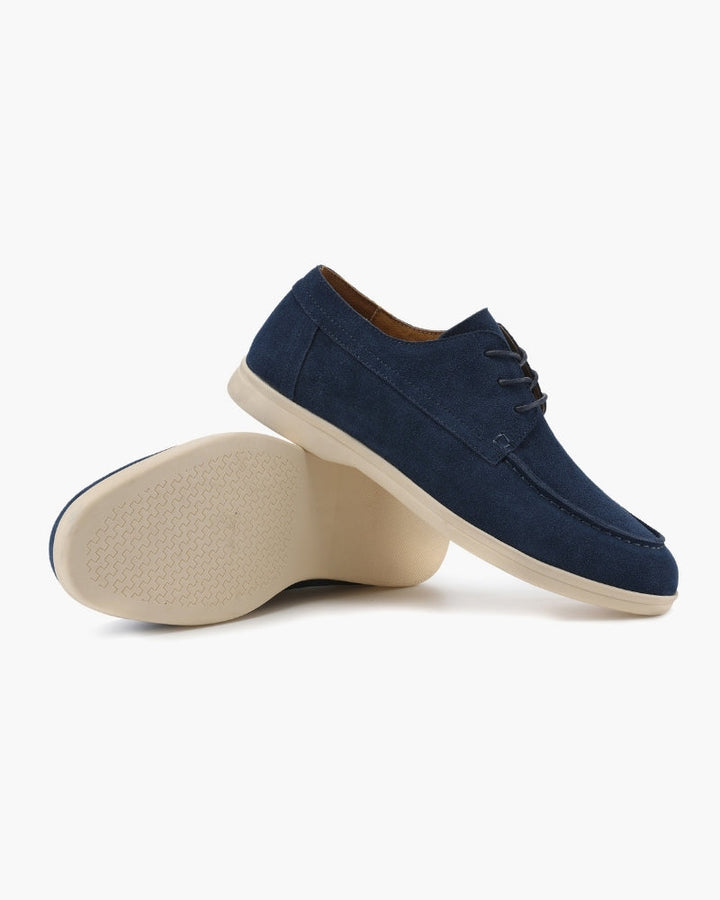 Men's Premium Suede Lace-Up Shoes – Lightweight Cushioned Dress Shoe