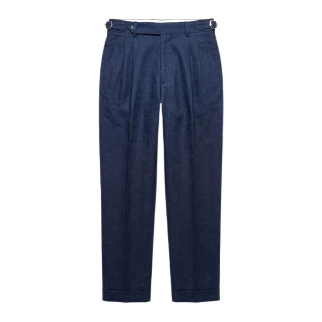 Men's Linen Dress Pants – Double Pleat Formal Fit