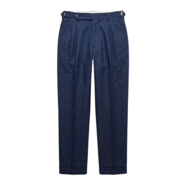 Men's Linen Dress Pants – Double Pleat Formal Fit