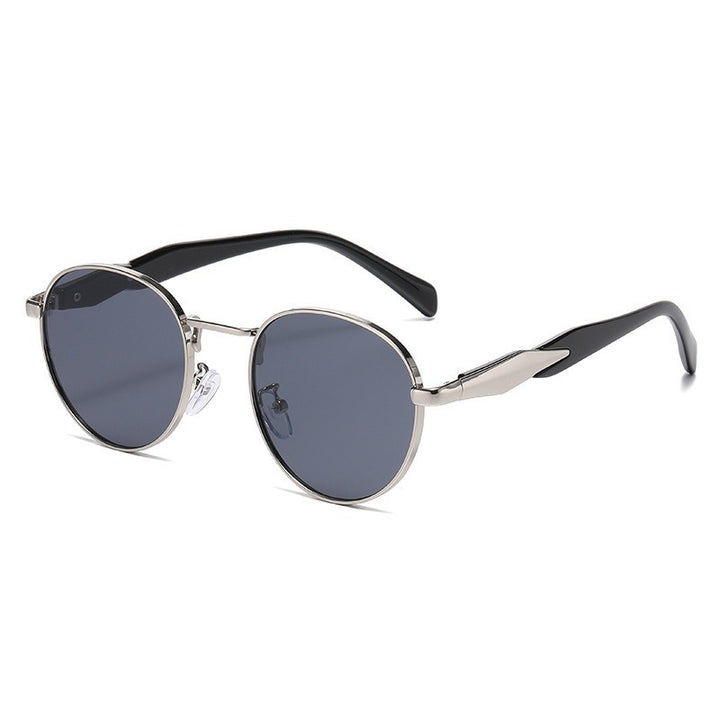 Round Sunglasses for Women – Metal Frame UV Retro Lens