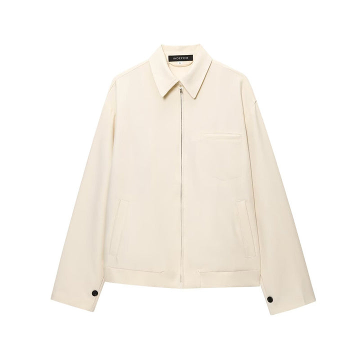 Women's Zip-Up Jacket Classic Collar – Smart-Casual Fit Lightweight