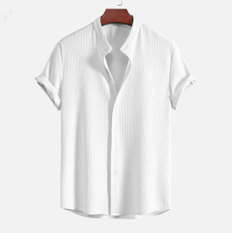 Men's Short Sleeve Button Up Shirt – Relaxed Loose Summer Fit