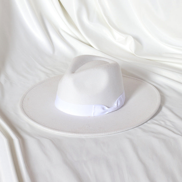 Fedora Hat – Felt Structured Crown & Ribbon Band Detail