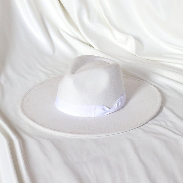 Fedora Hat – Felt Structured Crown & Ribbon Band Detail