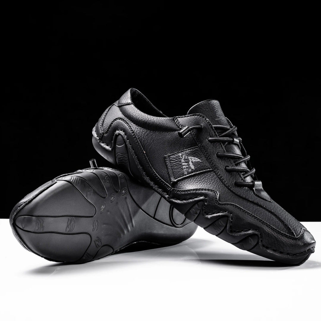 Men's Handmade Premium Leather Sneakers – Wavy Sole Durable Build