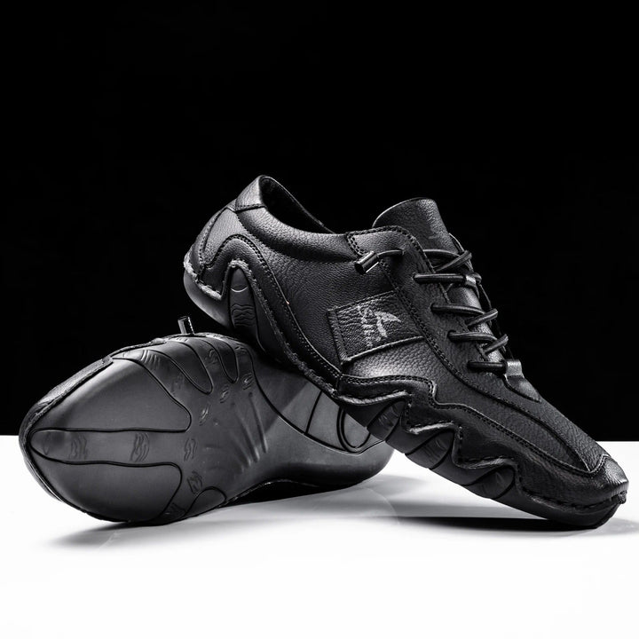 Men's Handmade Premium Leather Sneakers – Wavy Sole Durable Build