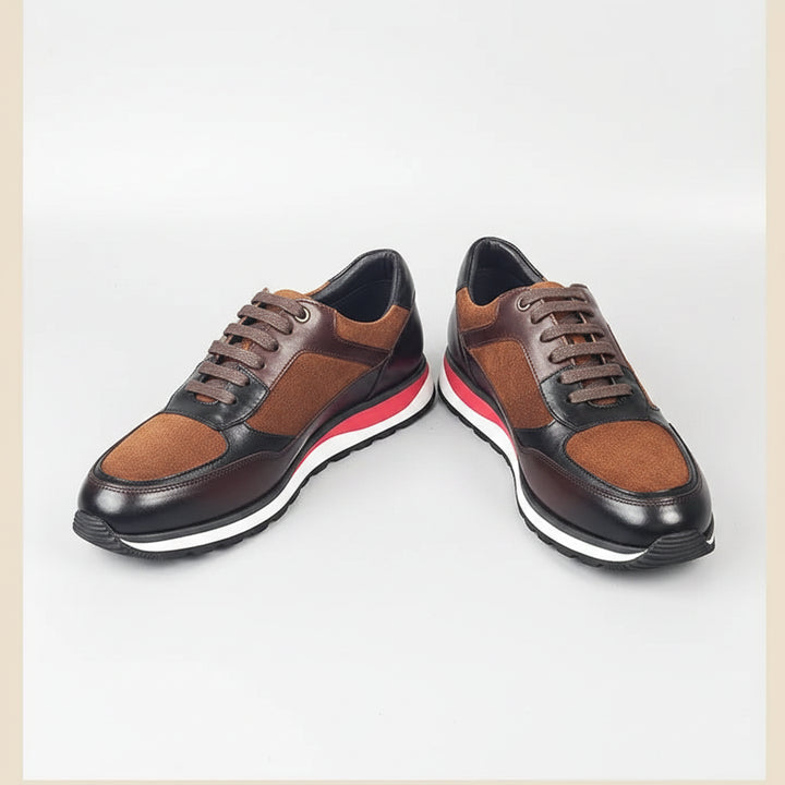 Men's Leather Sneakers – Premium Upper with Suede Trim
