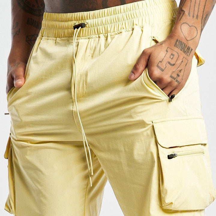 Men's Cargo Shorts – Elasticated Waistband & Flap Pockets