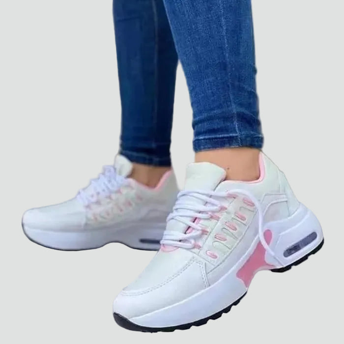 Platform Sneakers for Women – Chunky Sole Mesh Lace-Up