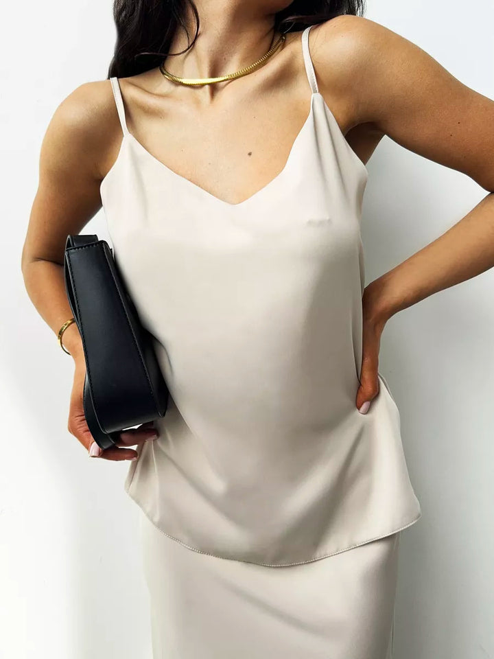 Women's Cowl Neck Cami Top Draped Sleeveless – Lightweight Flowy Tank Style