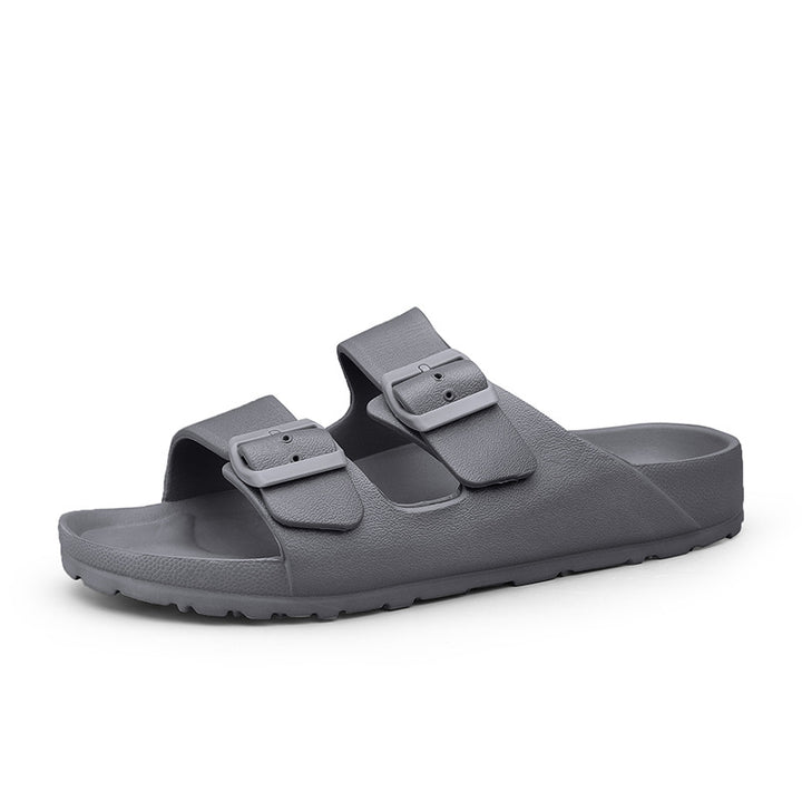 Men's EVA Comfort Slides – Double Adjustable Buckle & Arch Support