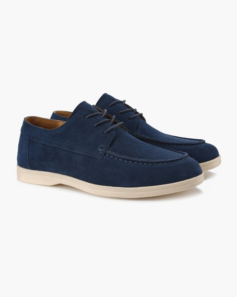 Men's Premium Suede Lace-Up Shoes – Lightweight Cushioned Dress Shoe