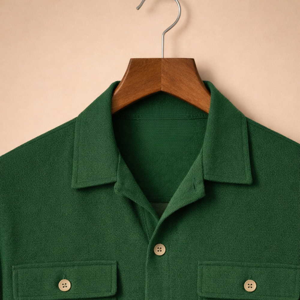 Men's Waffle-Knit Two-Piece Set – Relaxed Matching Shirt & Shorts
