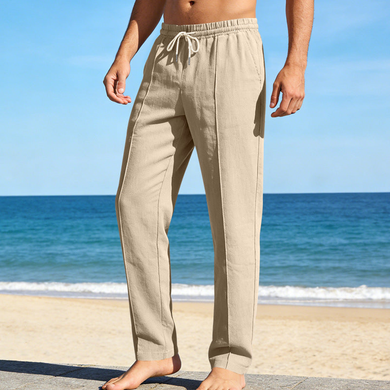 Men's Relaxed-Fit Breathable Casual Trousers – Straight-Leg Everyday