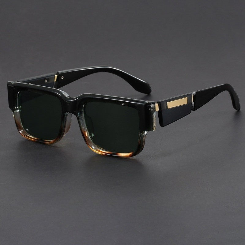 Square Frame Sunglasses Thick Acetate UV400 Protection