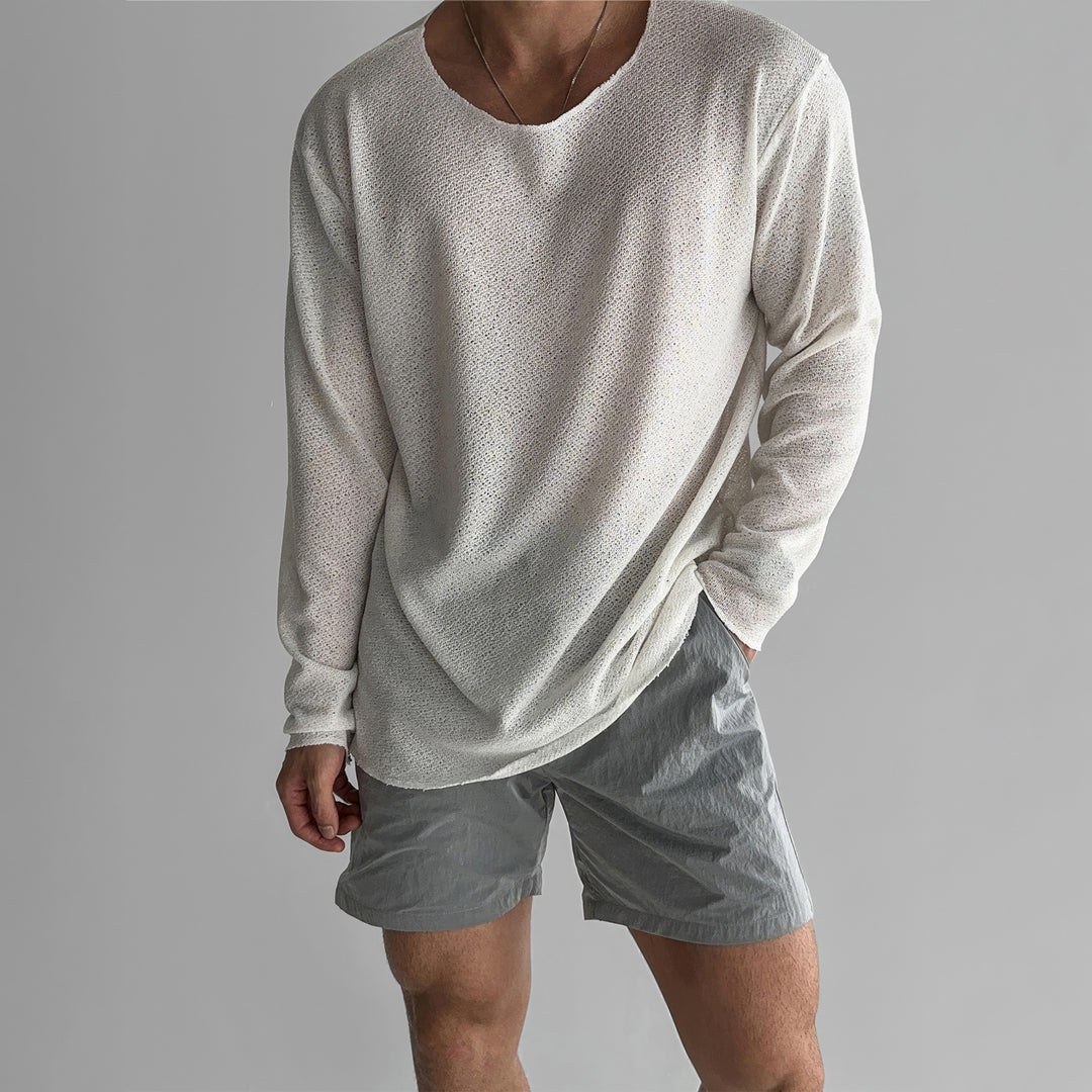 Men's Crew Neck Long Sleeve T-Shirt – Classic Fit Essential