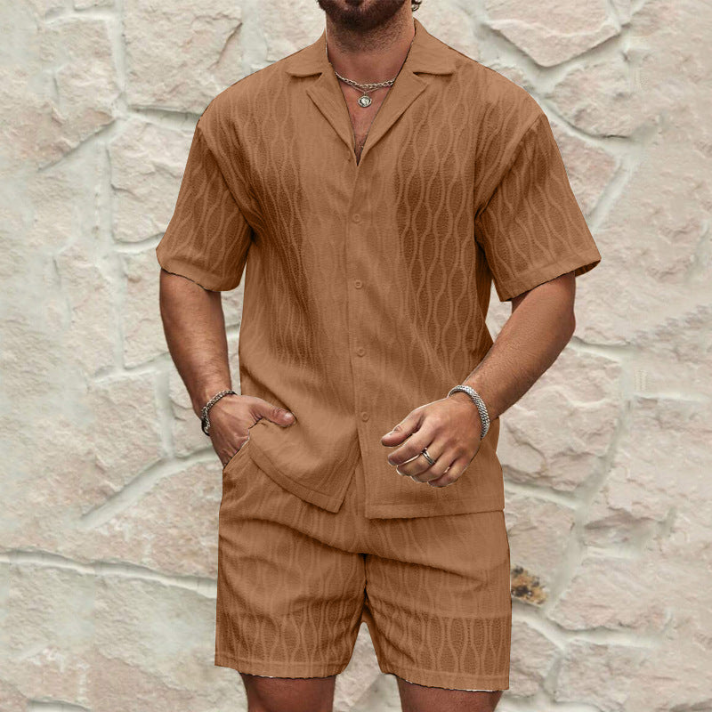 Men's Two Piece Set – Summer Shirt & Shorts | Breathable Casual