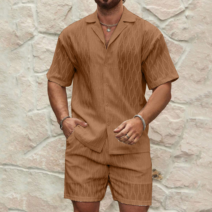 Men's Two Piece Set – Summer Shirt & Shorts | Breathable Casual