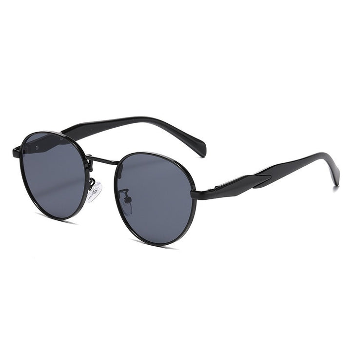 Round Sunglasses for Women – Metal Frame UV Retro Lens