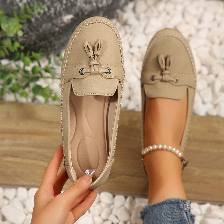 Women's Flat Loafers Round Toe Non-Slip Sole – Soft Comfortable Everyday