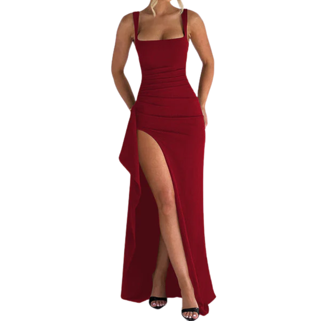 Satin Slip Backless Maxi Dress – Open Back Full Length