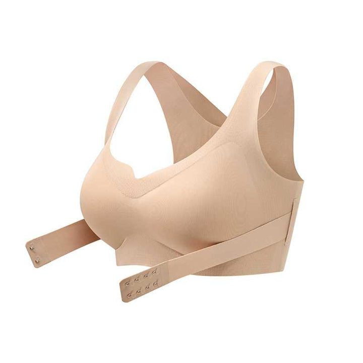 Wireless Full-Coverage Bra – Seamless Wide Strap, No Underwire