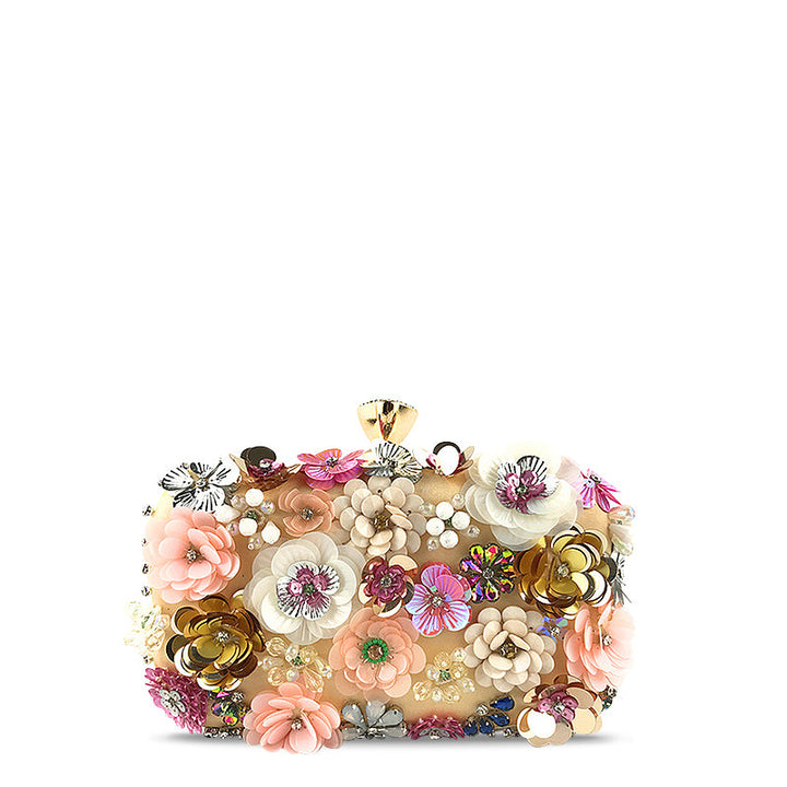 Women's Vegan Leather Clutch Bag – Hardware Accent Fabric Lining