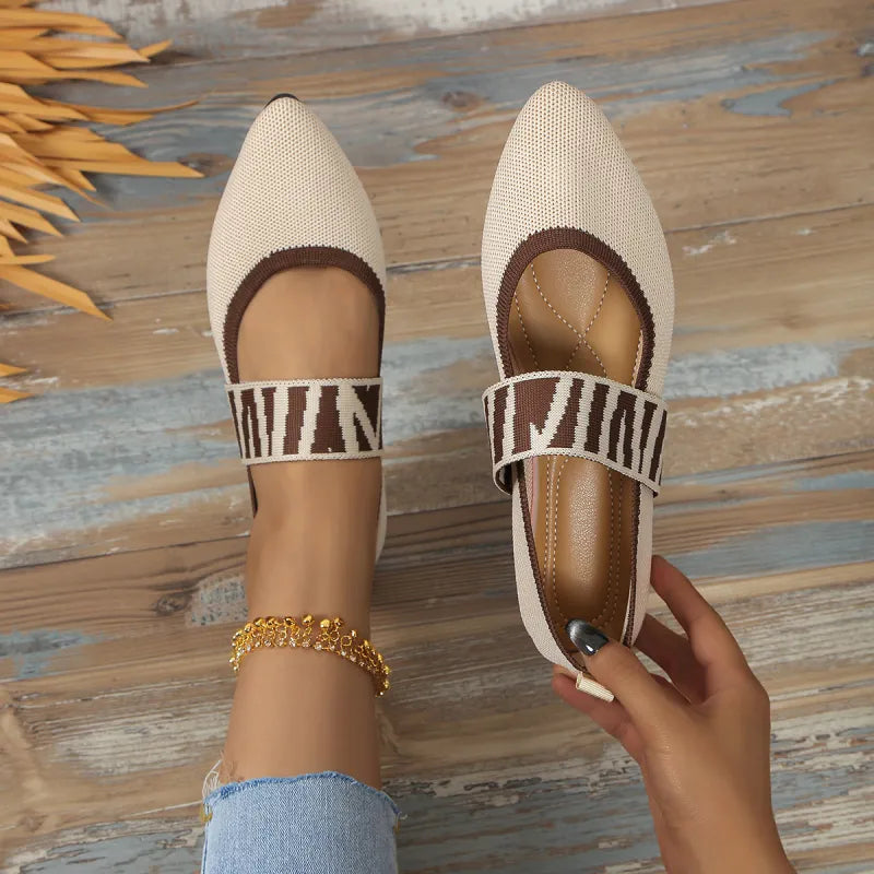 Pointed Toe Flat Loafers – Smooth Strap Silhouette