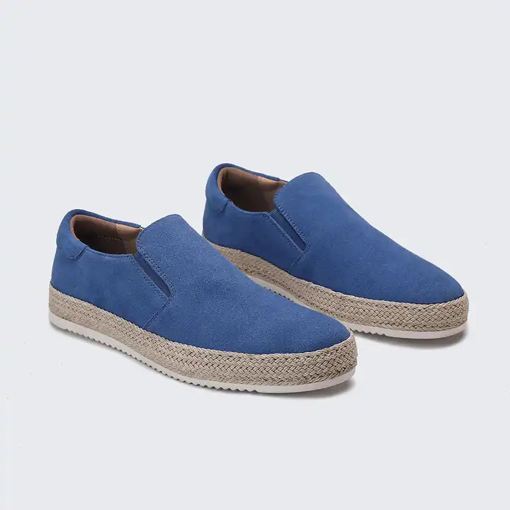 Men's Suede Slip-On Loafers – Leather Insole Comfort