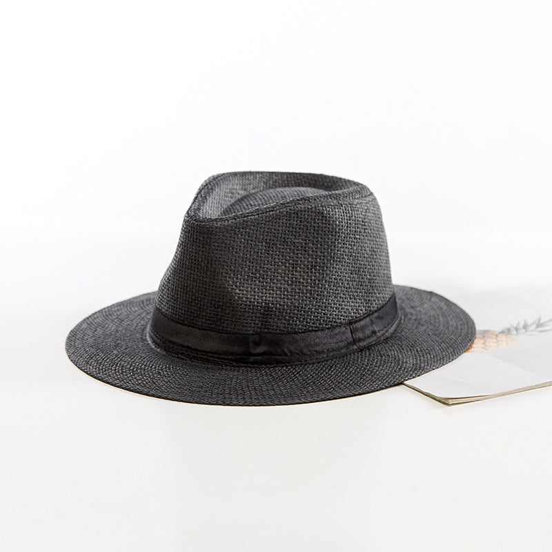 Women's Woven Fedora Sun Hat – Ribbon Band & Wide Brim