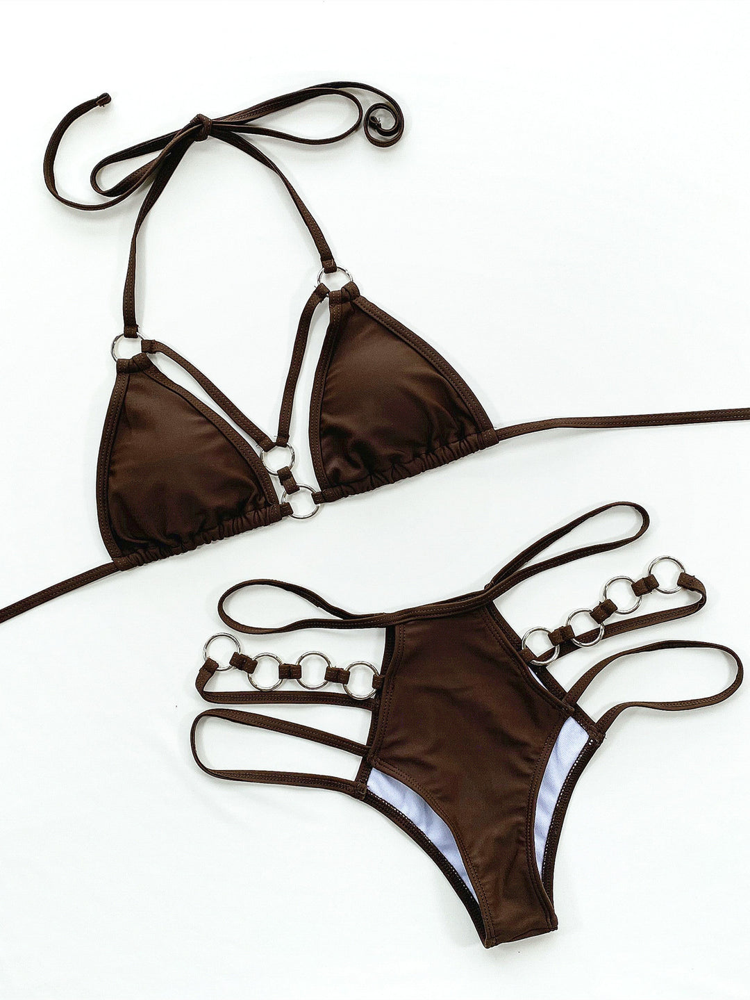 Women's Bikini Set – Solid Color Two-Piece Swimsuit