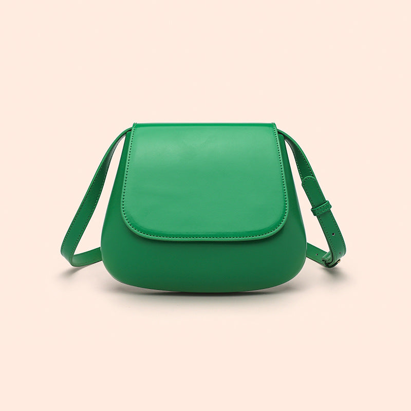 Women's Vegan Leather Crossbody Bag Saddle – Satchel Adjustable Strap