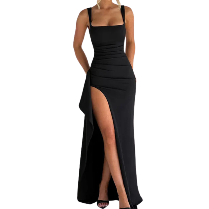 Satin Slip Backless Maxi Dress – Open Back Full Length