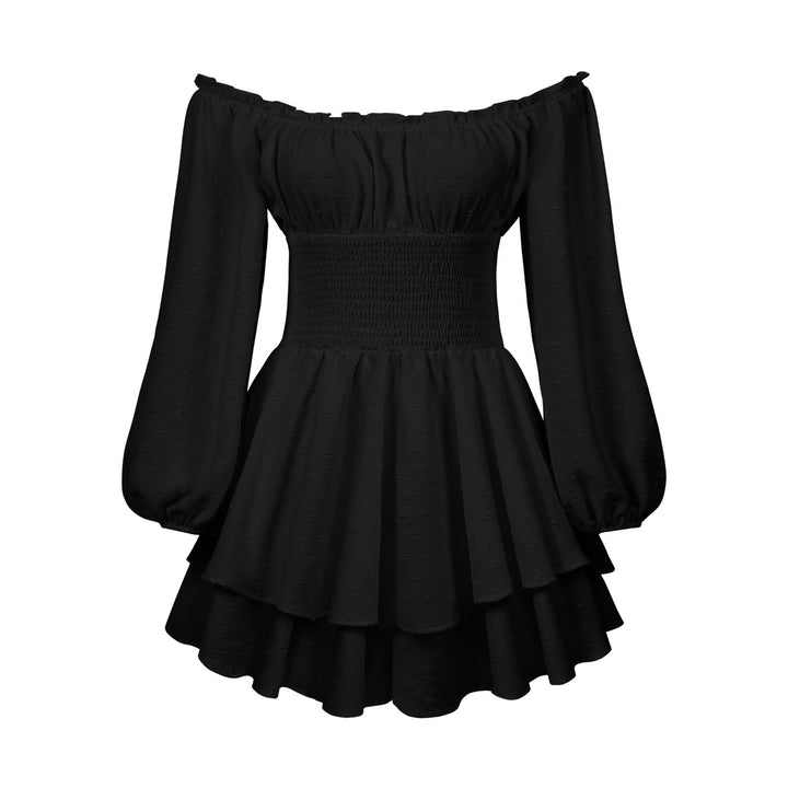 Women's Off-Shoulder Ruffle Jumpsuit – Long Sleeve