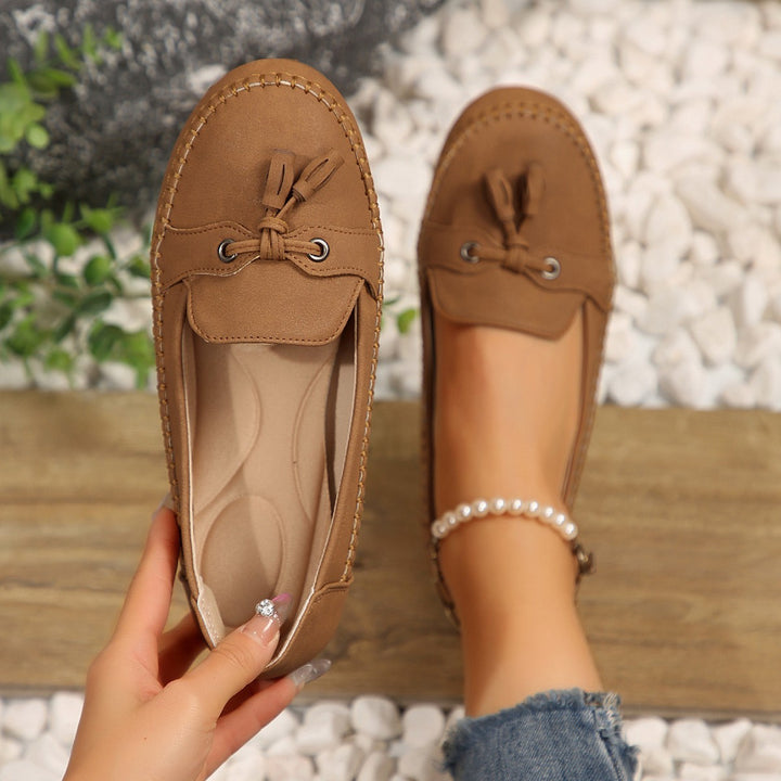 Women's Flat Loafers Round Toe Non-Slip Sole – Soft Comfortable Everyday