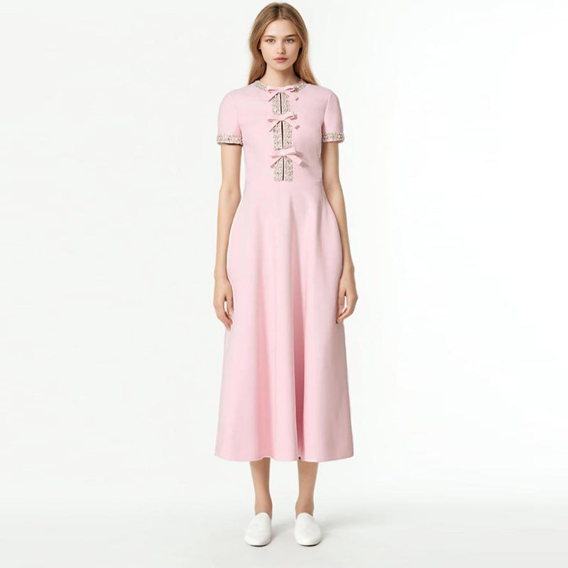 Midi Dress with Bow Details – Romantic Feminine Silhouette