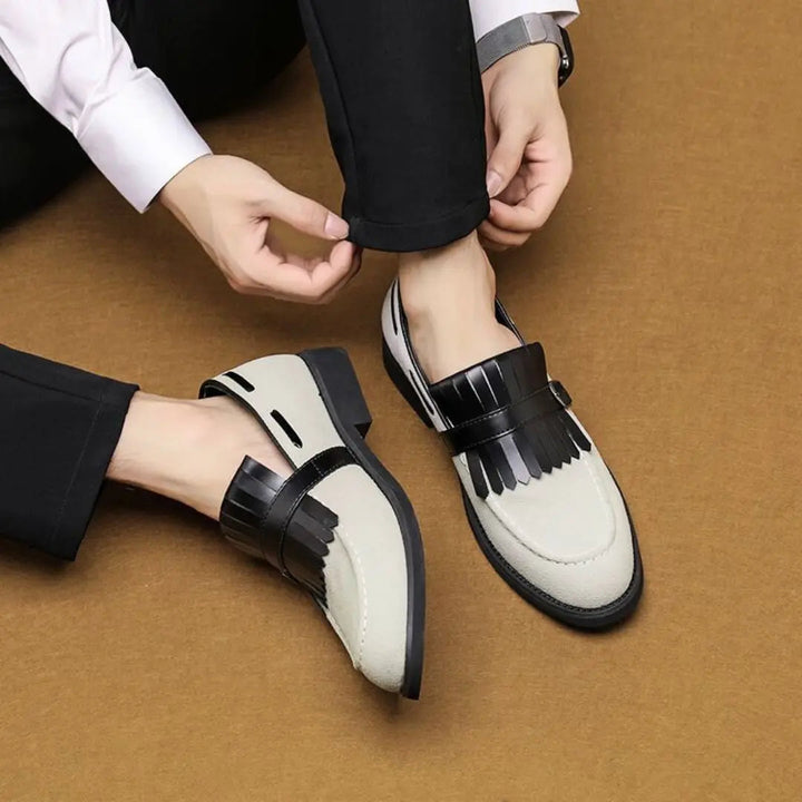 Men's Suede Tassel Loafers – Monk Strap Slip-On