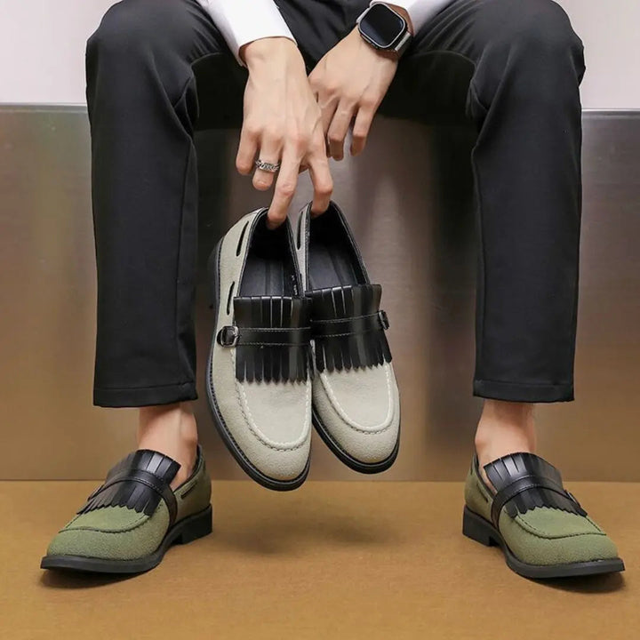 Men's Suede Tassel Loafers – Monk Strap Slip-On