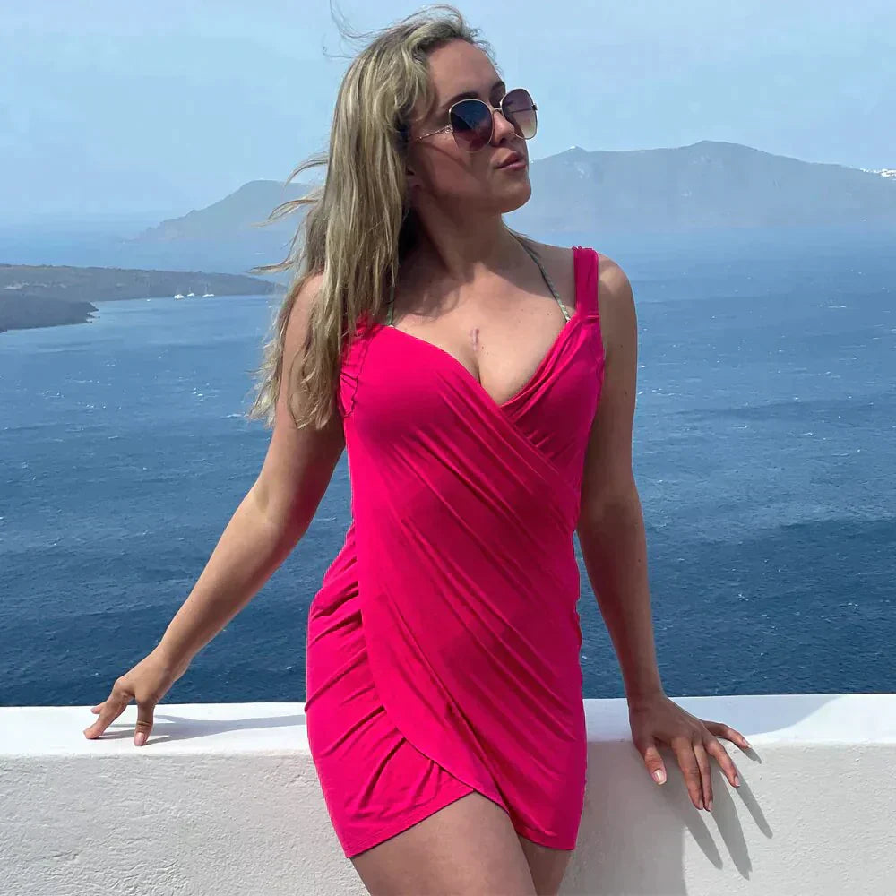 Women's Swim Dress – Sweetheart Neck, Figure-Flattering Fit