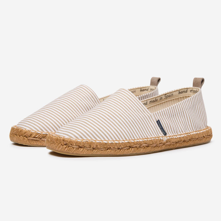 Men's Handmade Spanish Espadrilles Cotton Linen – Jute Sole Rubber
