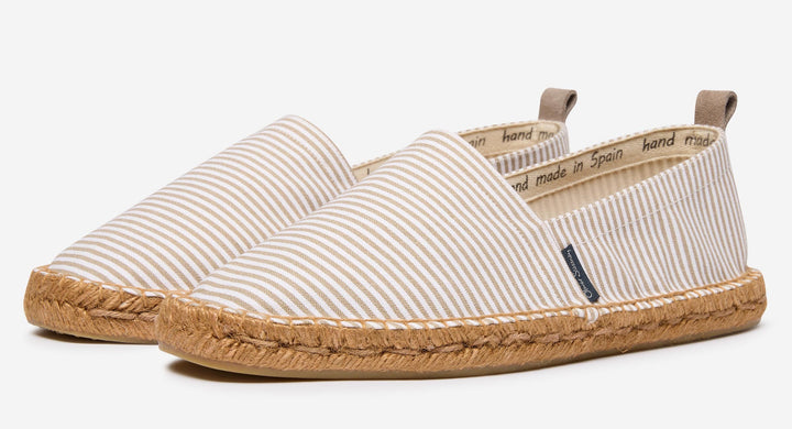 Men's Handmade Spanish Espadrilles Cotton Linen – Jute Sole Rubber