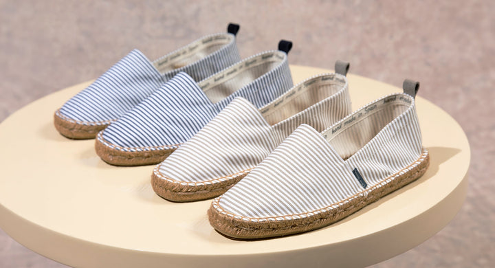 Men's Handmade Spanish Espadrilles Cotton Linen – Jute Sole Rubber